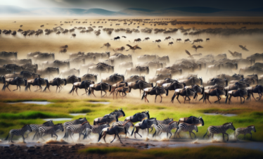 Wildebeest migration Kenya