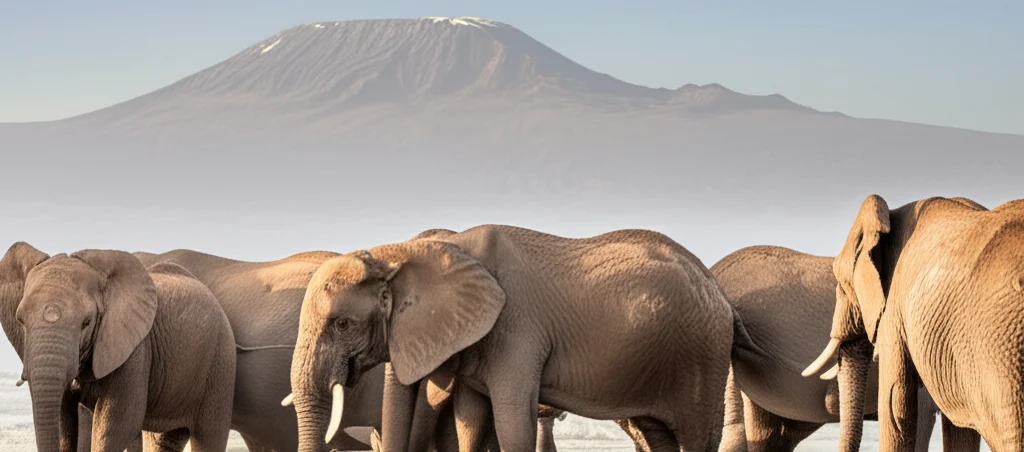 Kenya Safari Photography Tips: Best Parks for Wildlife Photos That Stop Scrolling 2 elephant herd Amboseli National Park Mount Kilimanjaro background sunrise dust Kenya kenya safari photography tips best parks for wildlife photos