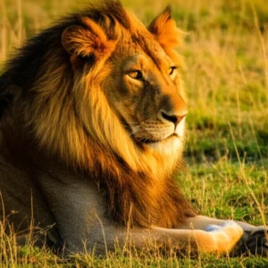 male lion golden hour Maasai Mara savannah close portrait warm light Kenya kenya safari photography tips best parks for wildlife photos