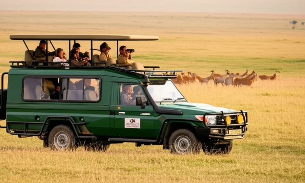 reticulated giraffe drinking at Ewaso Nyiro River Samburu Kenya golden hour samburu national reserve safari guide