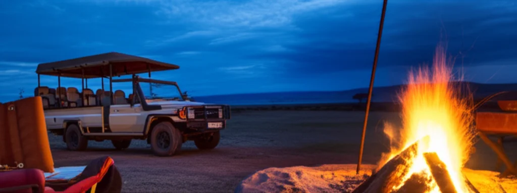 Solo Travel Kenya Safari: Is It Safe? Tips for Going Alone 2 solo traveller at tented camp firepit Laikipia Kenya night stars dark sky solo travel kenya safari is it safe tips